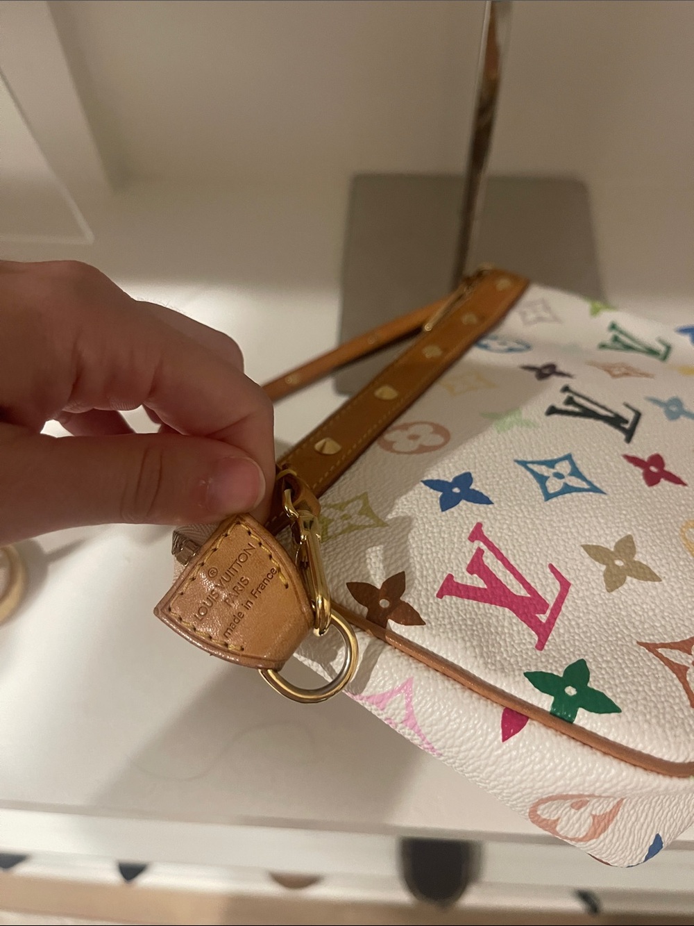 Louis Vuitton Multicolor Monogram White Mini Pochette- murakami - Picture 3 of 6